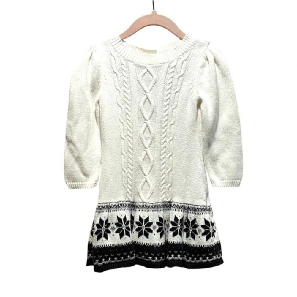 Gymboree Girl’s Fair Isle Nordic Snowflake Sweater Dress 18-24 Months